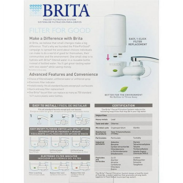 Brita Complete Water Faucet Filtration System With Light Indicator