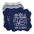 thumbnail image 3 of Inkdotpot Pack Of 100 Thank You From The New Wedding Paper Tags DIY Craft Bracket Shape Real Silver Foil Hang Tags, 3 of 7