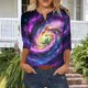 thumbnail image 1 of Tejiojio Womens Summer Crew Neck Casual T Shirt 3/ Length Sleeve Blouses Tops Athletic T-Shirt for Women Graphic S-3XL, 1 of 7