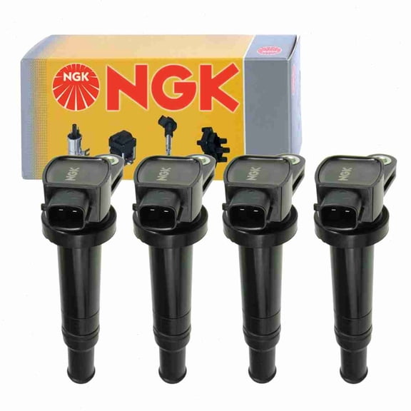 4 pc NGK 48975 Ignition Coils for 1415168 178-8356 2505-307328 27301-3E400 27301-3E410 36-8125 673-8303 8415168 921-2157 E1058 GN10569 IC638 UF-558 UF558 Spark Plug Wire Boot