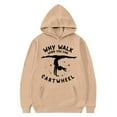 thumbnail image 3 of WOYY Girls Gymnastics Graphic Hoodie Cute Pullover Sweatshirt Long-Sleeve Top, Khaki, Sizes 2-13, 3 of 3