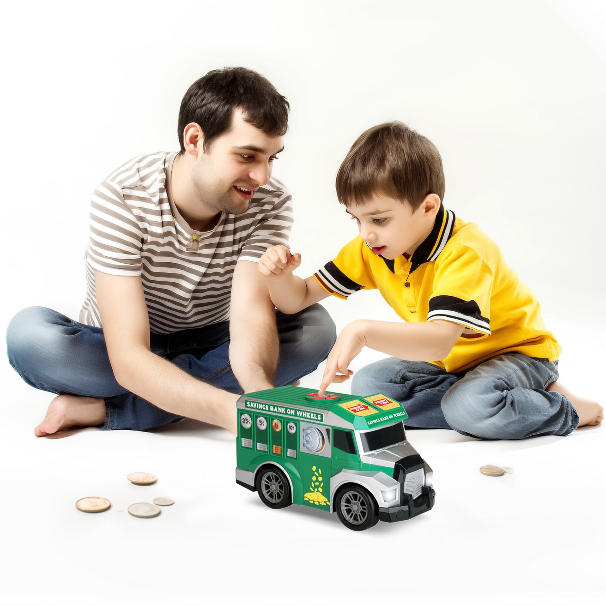 10" Road Rocker Sort N' Save Bank Truck W/ Lights & Sounds