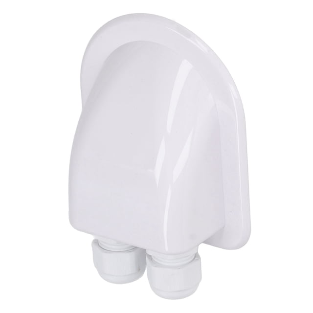 Solar Double Cable Entry Gland Box RV Waterproof ABS Solar Entry Housing for External Power Wiring