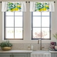 thumbnail image 3 of LALILO Kitchen Curtain Valance Watercolor Fruit Lemon Branch Rod Pocket Window Curtain 52"x 18" Set of 2, 3 of 5