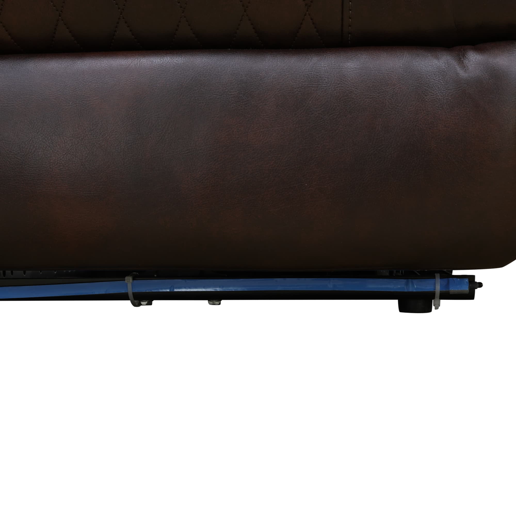 MAYEERTY Power Reclining Loveseat, Electric 2-Seat Leather Recliner with USB Charging, Storage & Cup Holders for Living Room, Brown