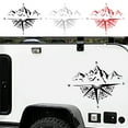 Meterk Mountain Compass Stickers, Decal for Car Hood Auto Body Side