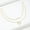 Golden Yellow, variant on 925 Simple Elegant Sterling Silver Round Cubic Zirconia Layered Double-layer Necklace With Long Stick