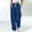 Blue, variant on Hrsba Womens Plus Size Casual Pants, Pants for Women Stretch Pants for Women Womens Pull On Pants Solid Color Knitted Brushed Fleece Slim Pants with Elastic Drawstring Waist Side Pockets