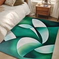thumbnail image 5 of Abstract Stitching Area&nbsp;Rug 2.7x5ft Green White Gradient Stripe Non-Slip&nbsp;Washable Square&nbsp;Rugs Soft Felt Indoor Floor Mat for Bedroom Kitchen Living Room Bathroom, 5 of 9