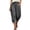 Dark Gray, variant on Capri Harem Pants for Women Fashion Pleated Elastic Waist Baggy Cropped Trousers Wide Leg Clothes with Pockets