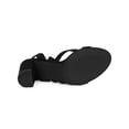 thumbnail image 5 of BLISSFUL STEP Women's Open Toe Crisscross Lace Up Block Heel Sandals Black 5.5, 5 of 8