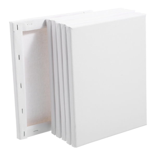 WHAMVOX White Wood Fabric Canvas Panels for Painting Use with Fine Texture and Sturdy Construction 6 Pieces