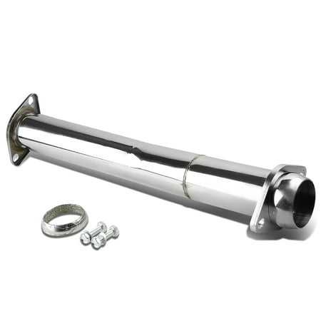 For 07-13 Mazdaspeed 3 Polished Chrome Stainless Steel High Flow Exhaust Pipe 08 09 10 11