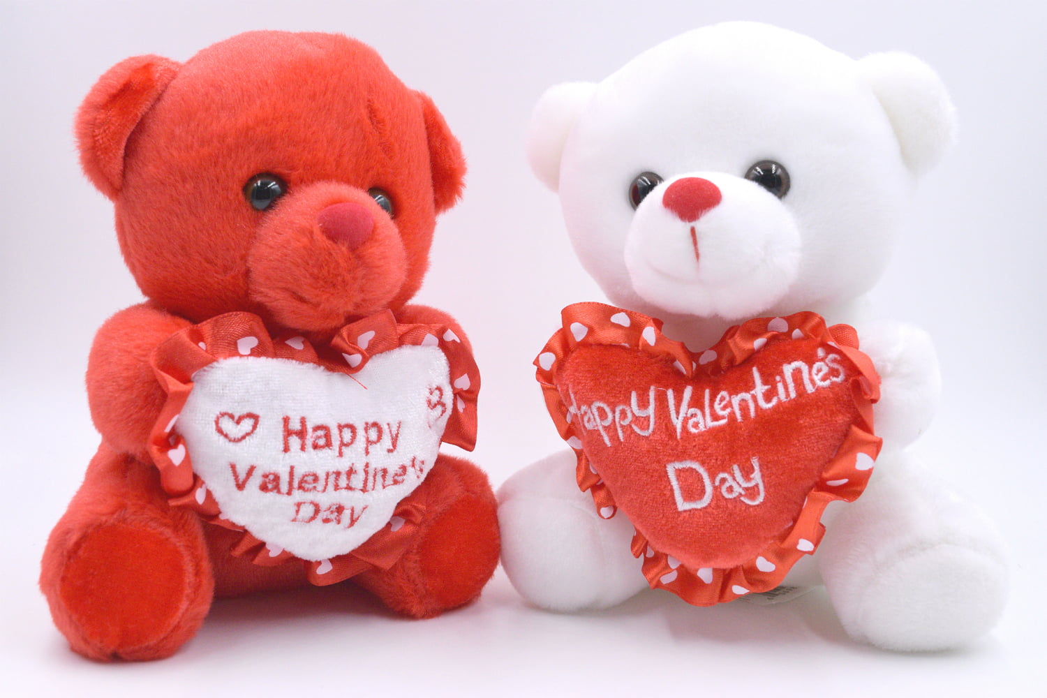 Set of 2: Happy Valentine's Day Red and White Heart Love 7
