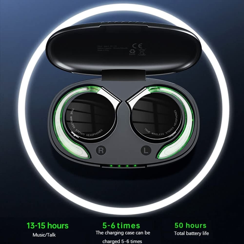 Ear-hook Wireless Earphones for Google Pixel 8a/6a/6 Pro - Over the Ear Headphones True Wireless Stereo Charging Case Hands-free Mic