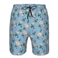 thumbnail image 4 of Naloa Rose Flowers Men's Beach Shorts, Surfing shorts, Swim trunks, Quick Dry Swim Trunks for Surfing Beach Fun - 3X-Large, 4 of 9