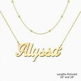 thumbnail image 1 of Personalized Name Necklace Layering Set with Ball Station Chain, 1 of 8
