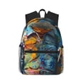 thumbnail image 1 of Disketp Whimsical Goat Artist Mochila Ligera Clásica con Múltiples Bolsillos, Mochila Casual para Hombre y Mujer, Ideal para Escuela, Trabajo y Viajes, 1 of 6