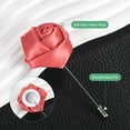 thumbnail image 2 of Uxcell 1-Pack Pines de Solapa de Flor para Hombres, Pin de Boutonnieres de Rosa para Bodas/Bailes/Fiestas [Rojo Sandía], 2 of 7