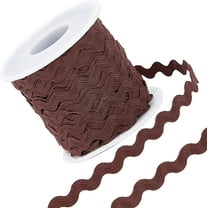27yard/25m Rick Rack Trim Ribbon Dark Coffee Wave Sewing Bending Fringe Trim 5mm/0.2 inch for DIY Sewing Crafts Wedding Bridal Dress Embellishment Party Decoration Gift Wrapping Supplies DIY