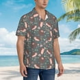 thumbnail image 4 of Haiem Hedgehogs and Flowers1 Printed Hawaiian Shirt for Men - Men’s Casual Beach Summer Shirts - Stretch Fabric with Modern Fit-Medium, 4 of 7