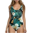 thumbnail image 2 of Lenago Plus Size One-piece Swimsuit for Women Close-fitting Monokini with Floral Printing Summer Beach Fashion Swimwear Push Up Bikini Sets Vacation Holiday S-2XL, 2 of 6