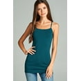 thumbnail image 4 of Essential Basic Women's Basic Casual Long Camisole Adjustable Strap Cami Layering Top, Small, Green Teal, 4 of 5