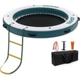 thumbnail image 1 of Bingirl PeakPersuit 8x8FT Round Inflatable Floating Dock: Water Platform with Mesh Swim Area, Non - Slip EVA Platform, and Rope Ladder (For Boats, Pools, Lakes, Beaches, Oceans), 1 of 7