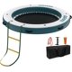 thumbnail image 1 of PeakPersuit 8 x 8FT Redondo Inflatable Floating cm de Profundidadock cm de Anchoater Platform con Malla Swim Area Non Slip EVA Platform y Rope Ladder (For Boats Pools Lakes Beaches Oceans), 1 of 7