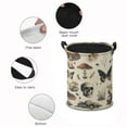 thumbnail image 4 of Mushroom Motifs Skull Butterfly Moon Round Laundry Hamper with Drawstring, Collapsible Dirty Clothes Storage Basket, Bedroom Nursery Dorm Bin for Toys Baby, 4 of 6