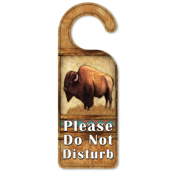 Do Not Disturb Door Knob Hanger Sign - Bison - Image by Dan Morris