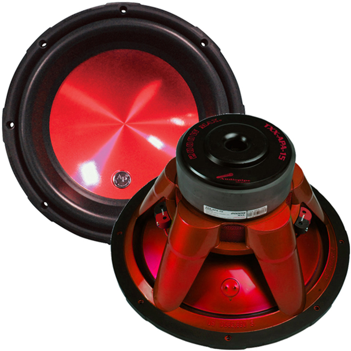 Audiopipe 15" Eye Candy Woofer Red