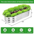 thumbnail image 6 of Luku Galvanized Steel Raised Garden Bed,8×4×2 Ft Raised Garden Bed, Herb, Growing Fruits, Vegetables 4.5X2X1FT,Galvanized Planter Garden Raised Boxes, 6 of 6