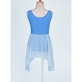 thumbnail image 6 of ZDHoor Kids Girls Chiffon Asymmetric Dance Dress Sleeveless Tank Leotard Ballerina Lyrical Costume Light Blue 6, 6 of 7