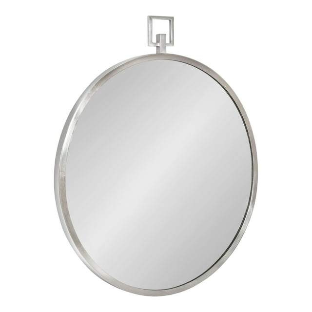 Kate and Laurel Tabb Round Framed Mirror, Silver 24x28