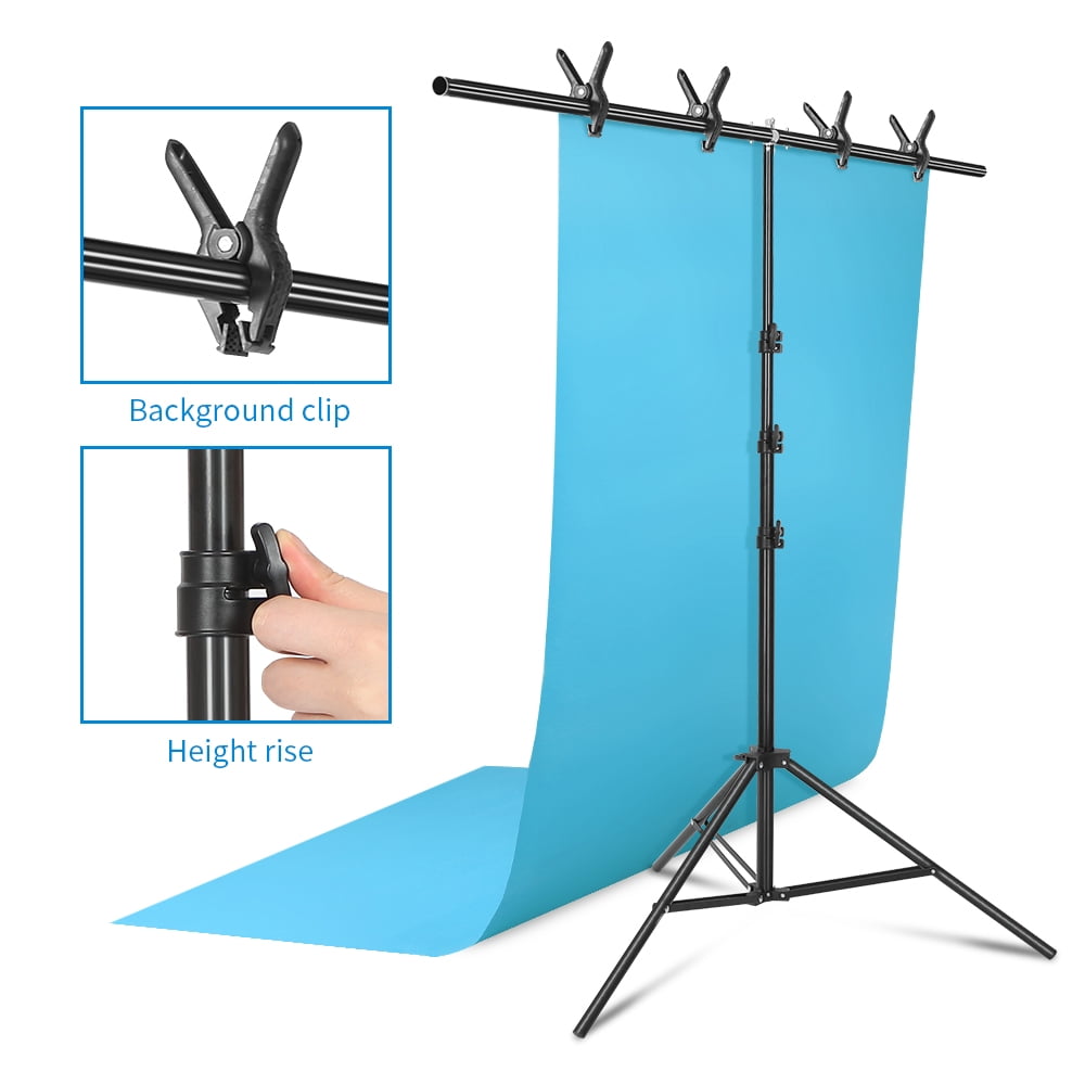 Kshioe T Shape Backdrop Stand With 90cm Crossbar And Clamps Carry Bag 