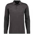 thumbnail image 1 of RAGMAN Polo de manga larga para hombre - Soft Knit Polo Polo con botones de manga larga, mezcla de algodón, botones delanteros, fácil de cuidar Gris oscuro M (Medium), 1 of 2