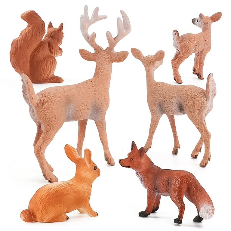 Forest Animals Figures, Woodland Creatures Figurines, Miniature