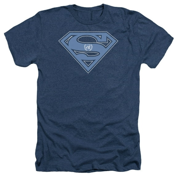 Superman - U N Shield - Heather Short Sleeve Shirt - Medium