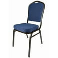 thumbnail image 4 of Banquet Chair - Crown | Navy Blue Fabric with Gold Dots on Gold Vein Frame, 2 Chair Bundle by Chivari, 4 of 7