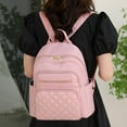 thumbnail image 2 of Stylago Women's Backpack Purse Mini Nylon Quilted Shopping Travel Daypack College Casual Schoolbags with Side Pockets Pink, 2 of 4