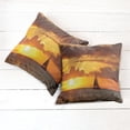 thumbnail image 2 of Ambesonne Ocean Throw Pillow Cover 2 Pack, Ocean Boat Freedom Theme, 24", Marigold Dark Orange, 2 of 6