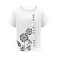 thumbnail image 4 of Fiudx Camisetas para Mujer Blusa Superior de Camiseta de Manga Corta con Cuello Redondo y Botones Informales con Estampado de Moda para Mujer, 4 of 4
