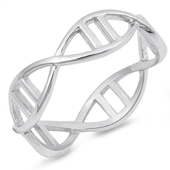 Sterling Silver DNA Design Ring