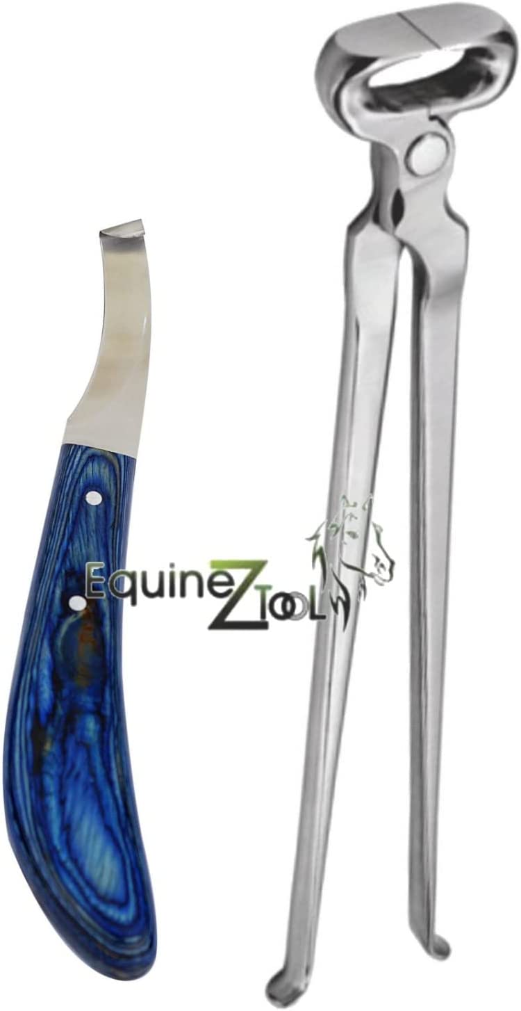Equinez Tools Hoof Nipper 12" and Farrier Hoof Knives Right Handed