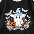 thumbnail image 3 of Atogsazn Toddler Girls Halloween Oversized Sweatshirt Kids Casual Long Sleeve Ghost Pumpkin Print Sweater Fall Winter Tops Black 8-9 Years Fashion, 3 of 3