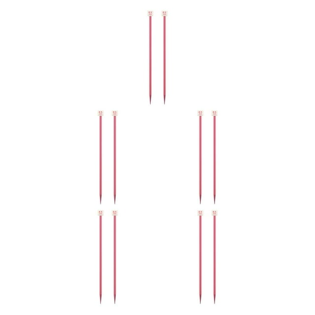 Wweixi Color Random Knitting Needles Sweater Portable Weaving Needle DIY Crafting Handknitting Tool Needleworking Equipment 6.5mm 5Set