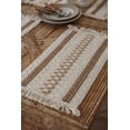 thumbnail image 2 of Tassels Boho Placemats Set of 2, Macrame Place Mats Burlap Splicing Woven Rectangular Table Mats, Farmhouse Table Decor for Rustic Wedding Bridal Shower, 12x20 Inches, 2 of 3