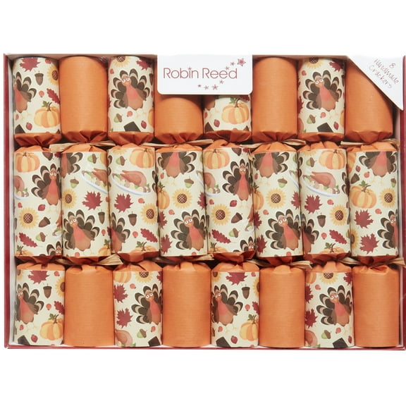 Robin Reed Handmade Thanksgiving Party Crackers 8 x 10 inch - fun for all the family