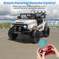 thumbnail image 5 of Lumiparty Kids 12V Kids Ride On Car for Kids, Electric Truck Ride On Toys for Ages 3-8 Years, with 5MPH Max Speed, Remote Control, Accelerator Pedal, Treaded Tires, Music and Story, White, 5 of 7